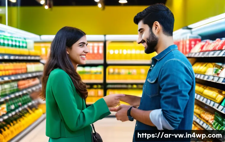 소비자 인식 변화에 따른 마케팅 조정 - **Prompt: The Conscious Consumer's Choice** "A vibrant and modern scene featuring a diverse grou...